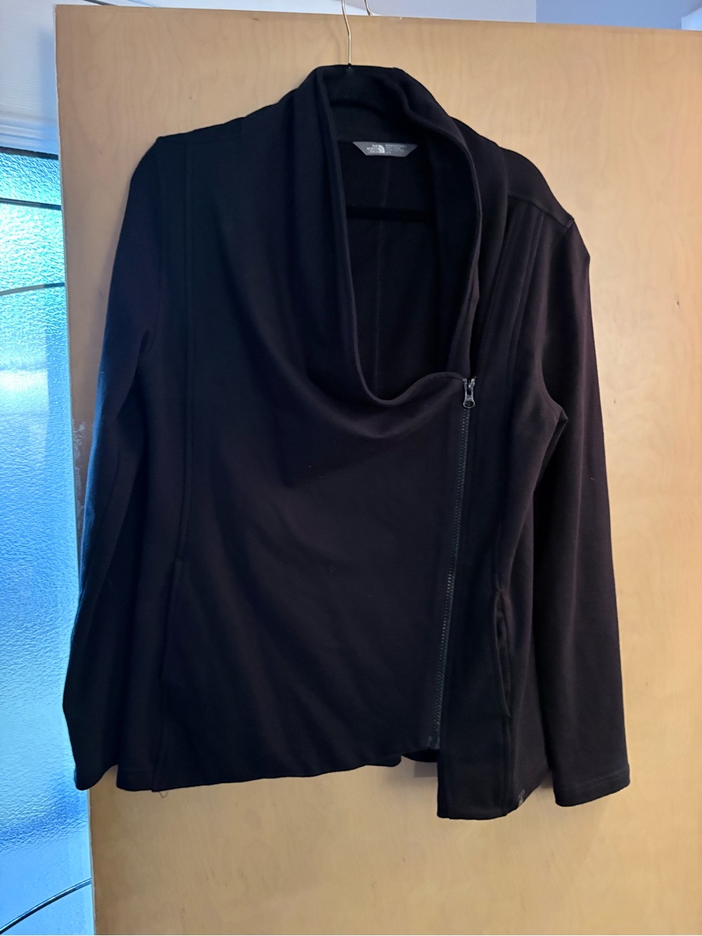 The North Face Black Asymmetrical Zip Cardigan Sweater